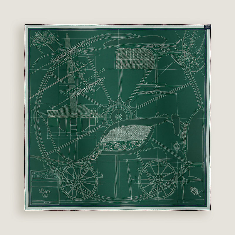 優雅な余韻を纏う HERMES Carre 90 Petit Duc スカーフ petit-duc-double-face-scarf-90